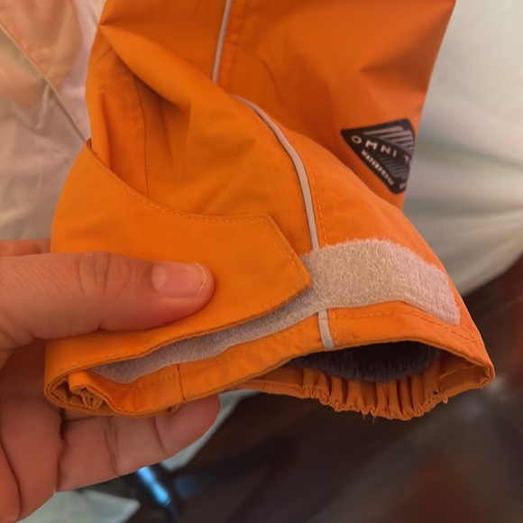 COLUMBIA TITANIUM ski jacket with fleece liner sz M white and orange - Picture 5 of 15